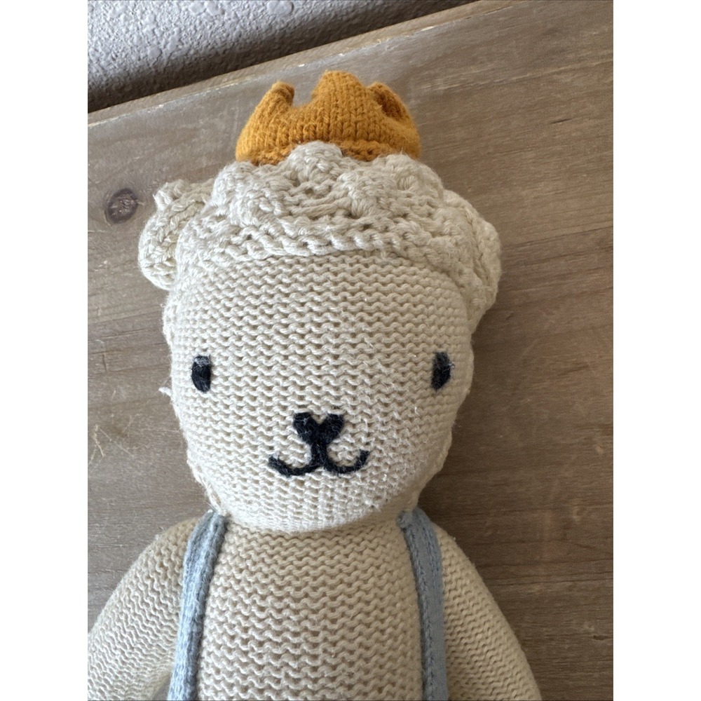 CUDDLE + KIND SEBASTIAN THE LAMB / SHEEP HANDMADE STUFFED PLUSH TOY KNIT 14" - Picture 3 of 5